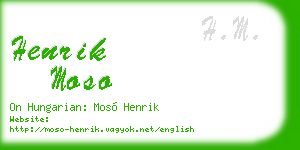 henrik moso business card